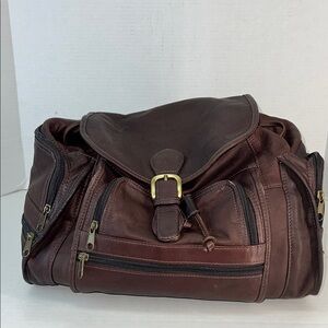 Sophisticated Brown Leather Backpack for Men